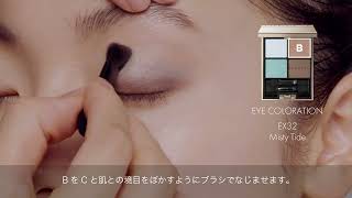 ルナソル LUNASOL EYE COLORATION EX32 How To Use [upl. by Mahgem838]