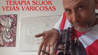 Tratamento das VEIAS VARICOSAS VARIZES com a Terapia Sujok acupressão acupunturaemsantos [upl. by Akeem]