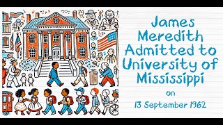 Today in History 13 September 1962 – James Meredith Admitted to University of Mississippi [upl. by Queston]