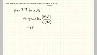 pH phosphate buffer calculation [upl. by Arral]