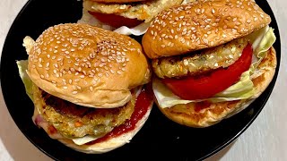 ভেজিটেবল বার্গার । Veggie Burger Recipe [upl. by Hachmann328]