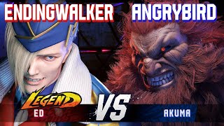 SF6 ▰ ENDINGWALKER Ed vs ANGRYBIRD Akuma ▰ High Level Gameplay [upl. by Annawd]