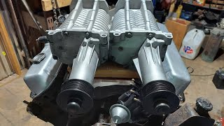 Swapping retrofitting superchargers from Jaguars Land Rovers into older cars Cadillac 500 twin screw [upl. by Anastatius]