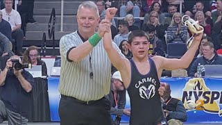 13YearOld Wins Varsity State Championship In Wrestling [upl. by Ytsihc]