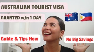 How to Get Approved Within One Day for Australian Tourist Visa Application [upl. by Rorie534]