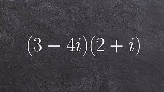 Algebra 2  Multiplying two complex numbers 34i 2i [upl. by Ros828]