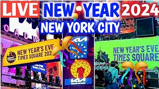 ✨ New Years Eve 2024 around Times Square New York City LIVE [upl. by Catherine665]