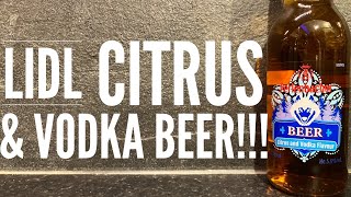 Lidl Perlenbacher Citrus And Vodka Beer Review  Lidl Lager Review [upl. by Cello]