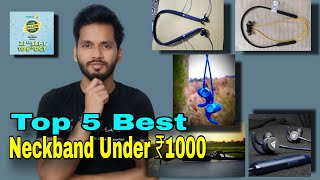 Top 5 Best Neckband Under ₹1000 on Flipkart Big Billion Days 🔥🔥 [upl. by Ardnauq]