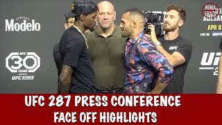 Full UFC 287 Pre Fight Press Conference Face Off Highlights [upl. by Reste]