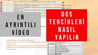 DGS Tercihleri Nasıl Yapılır En Ayrıntılı Video  Tek tek anlattık dgs2024 [upl. by Jesher708]