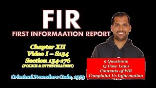 FIR  First Information Report  Section 154  CrPC [upl. by Couhp]