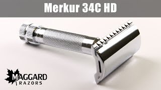 Merkur 34C HD Heavy Duty Razor Review at MaggardRazorscom [upl. by Cohla881]