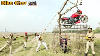 Bike Chor vs Police  New Funny Comedy Video  By Apna Fun Joke [upl. by Indys]