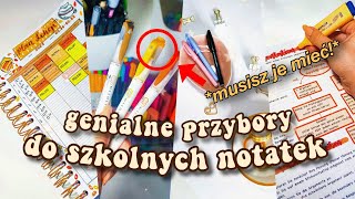 Przybory szkolne które odmienią twoje notatki w zeszycie 🖍️🤩 Ulubione pisadła Polishnotes [upl. by Artenal]