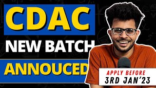 CDAC NEW Batch Announced  March 2024 Batch  Is CDAC Worth it in 2024 😱✅ [upl. by Drusi344]