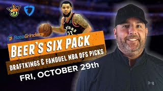 DRAFTKINGS NBA PICKS FRIDAY 102921  The Daily Fantasy 6 Pack [upl. by Damalus754]