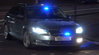 Unmarked CTSFO Skoda and CTSFO convoy both responding  Metropolitan Police [upl. by Assirem]