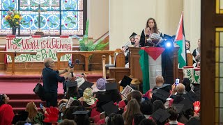 ProPalestine Protesters Stage Mock Commencement at Harvard [upl. by Iaria315]