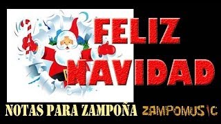 Feliz Navidad tutorial notas para zampoña audio off [upl. by Johnathan676]