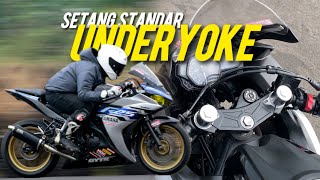 TUTORIAL BIKIN SETANG STANDAR R25 JADI UNDERYOKE tutorial yamaha r25 r3 motovlog yzfr25 [upl. by Dugald]