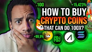 HOW TO BUY CRYPTO COINS WITH 100X POTENTIAL NOT LISTED ANYWHERE simple tutorial [upl. by Alikee618]