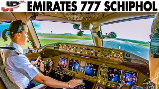 Meet Emirates Boeing 777 Captain Ellen amp Mom as she flies out of Amsterdam [upl. by Nohsreg]