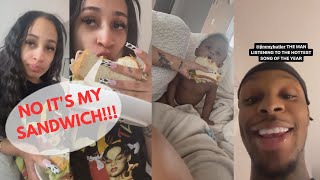 Toosii Tries To Get Baby Momma To Give Son Sandwich “No It’s My Sandwich”😭😭😭🤣🤣🤣 [upl. by Nillok]