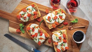 CapreseStyle Garlic Bread Pizza [upl. by Frick485]