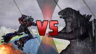 Godzilla VS Optimus Prime  DEATH BATTLE Transformers 2016 [upl. by Lahcsap]