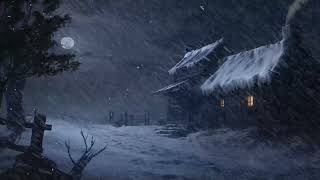 Freezing Blizzard Winter Storm  Icy Snowstorm amp Strong Howling Wind  Deep Sleep Relaxation Study [upl. by Anoel]