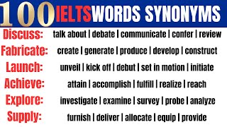 100 Most Common IELTS Words and Their Synonyms [upl. by Nylad745]