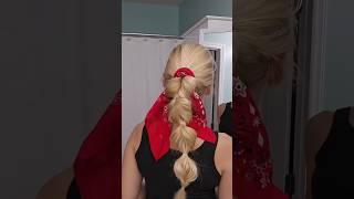 3 options with bandana🐞 hairstyle hairtok braids hair bandana bandanastyle fallhairstyles [upl. by Analed]