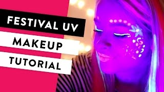 Festival Face Painting Tutorial  Feat SophDoesNails [upl. by Llerihs400]