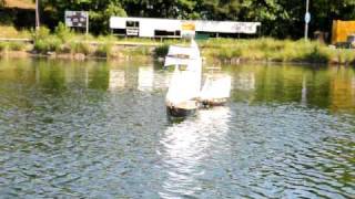 Topsail schooner 122 scale Mary Ashburner Maiden voyage [upl. by Annid]