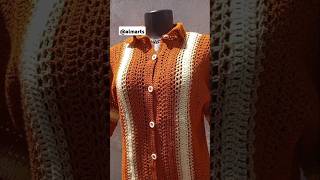 Men crochet shirt crochet handmade mencrochetcrocheting [upl. by Guthrie]