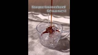 coffee candle  candle making at home Gel wax candle making candles youtubeshorts homedecor [upl. by Anayaran813]