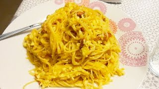 Recette des pates à la carbonara [upl. by Dnomrej]