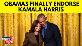 USA News  Barack Obama Wife Michelle Endorse Kamala Harris Bid For US Presidency  N18G [upl. by Aicenert961]