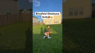 Oklahoma Drill😂😂😂 football funny sports blindfold game [upl. by Eelegna]