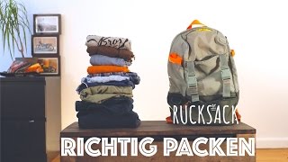 Rollen nicht falten  RUCKSACK RICHTIG PACKEN [upl. by Aillicec]