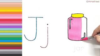 J is for Jar 🏺  Learn English Alphabet  Letter J Tracing amp Sound  Learn Colors  ABCD Song [upl. by Cadell705]