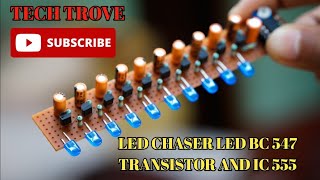 LED Changer Circuit Using Transistor BC 547  LED Chaser Light Circuit [upl. by Nahn208]