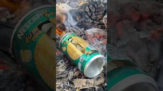 Best popcorn maker in survival condition Simple and useful survival bushcraft camping [upl. by Oisor351]