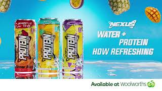 Nexus Sparkling Protein Water Available at Woolworths [upl. by Barbee]