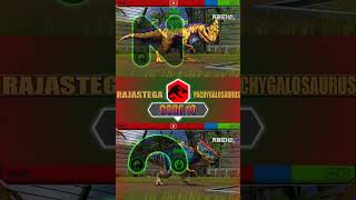 RAJASTEGA VS PACHYGALOSAURUS  JURASSIC WORLD THE GAME [upl. by Eldoree]