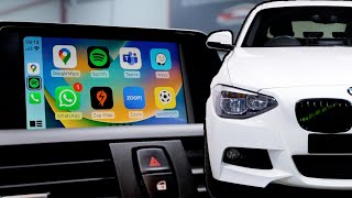 APPLE Carplay amp ANDROID Auto In This BMW 1 Series [upl. by Anedal]