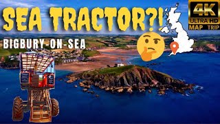 Bigbury On Sea  Burgh Island  Mermaid Pool  Sea Tractor  Devon  UK  Map  Drone [upl. by Yllut826]