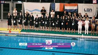 WaterPolo  Eurocup Féminine 20232024  De Zaan  Lille Match complet  J3  Groupe A [upl. by Ferino]