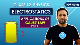 Applications of Gauss law Part 02  Class 12 Physics Chapter 1  Electrostatics [upl. by Franklin975]